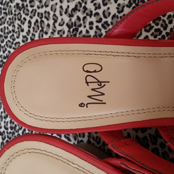 Impo red wedge sandals SZ 9 - Picture 8 of 11